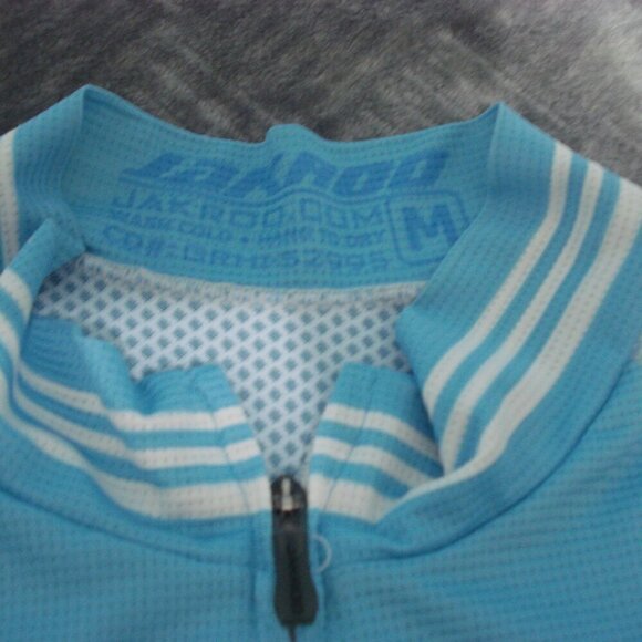 JAKROO Cycling Jersey Shirt Women's Size Medium Blue Stretchy The Barfly - Picture 7 of 8